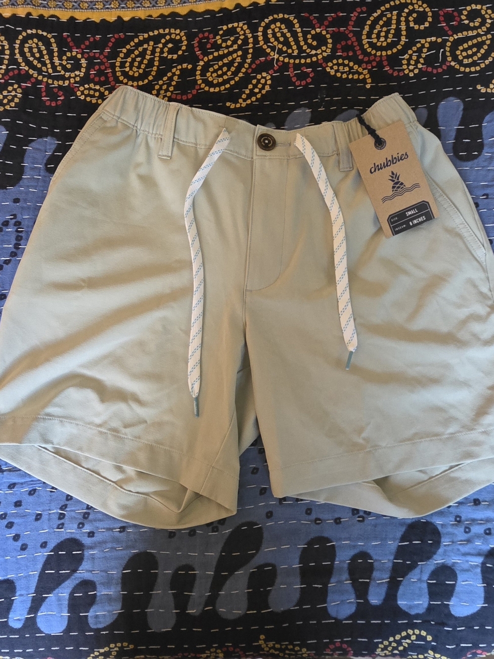 chubbies Sage Green Flat Front Drawstring Shorts